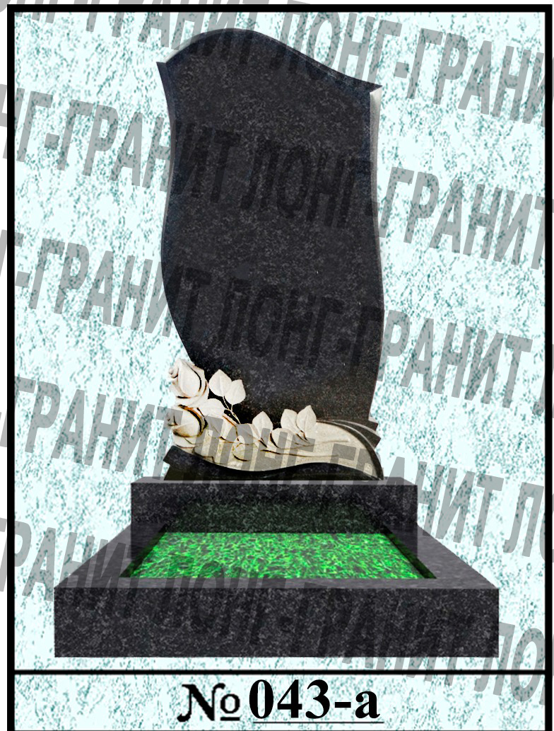 Гранитное надгробие на кладбище №043а