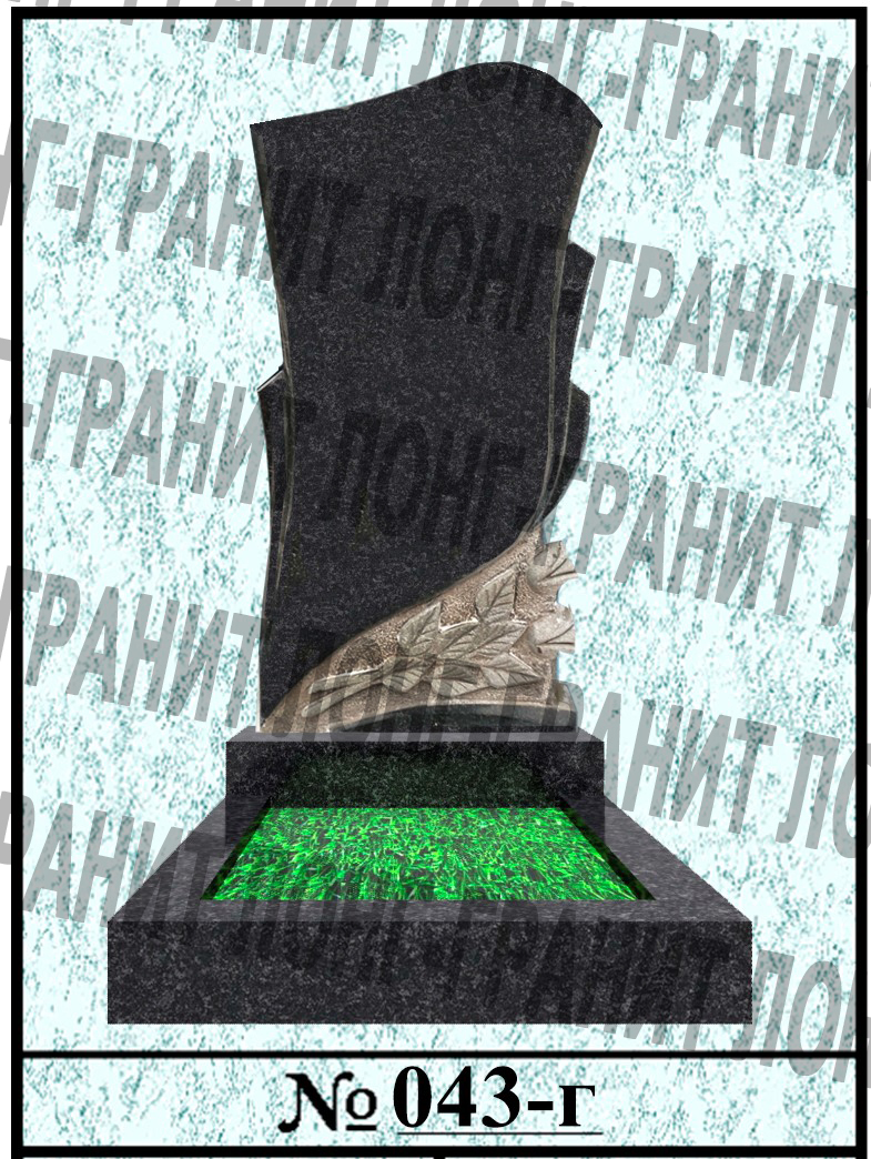 Гранитное надгробие на кладбище №043г